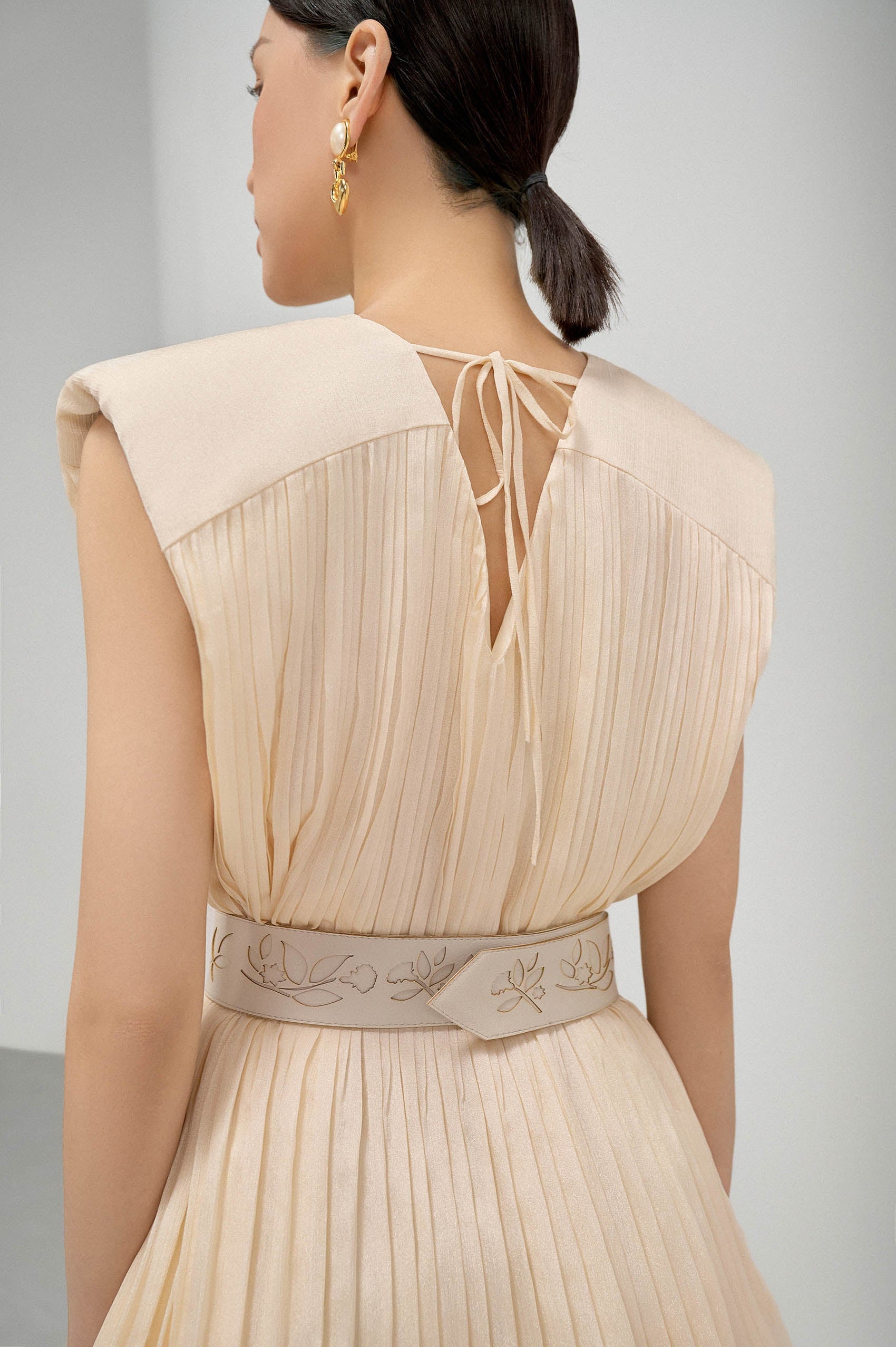 Ivory Square Shoulder Tunic Dress image 3