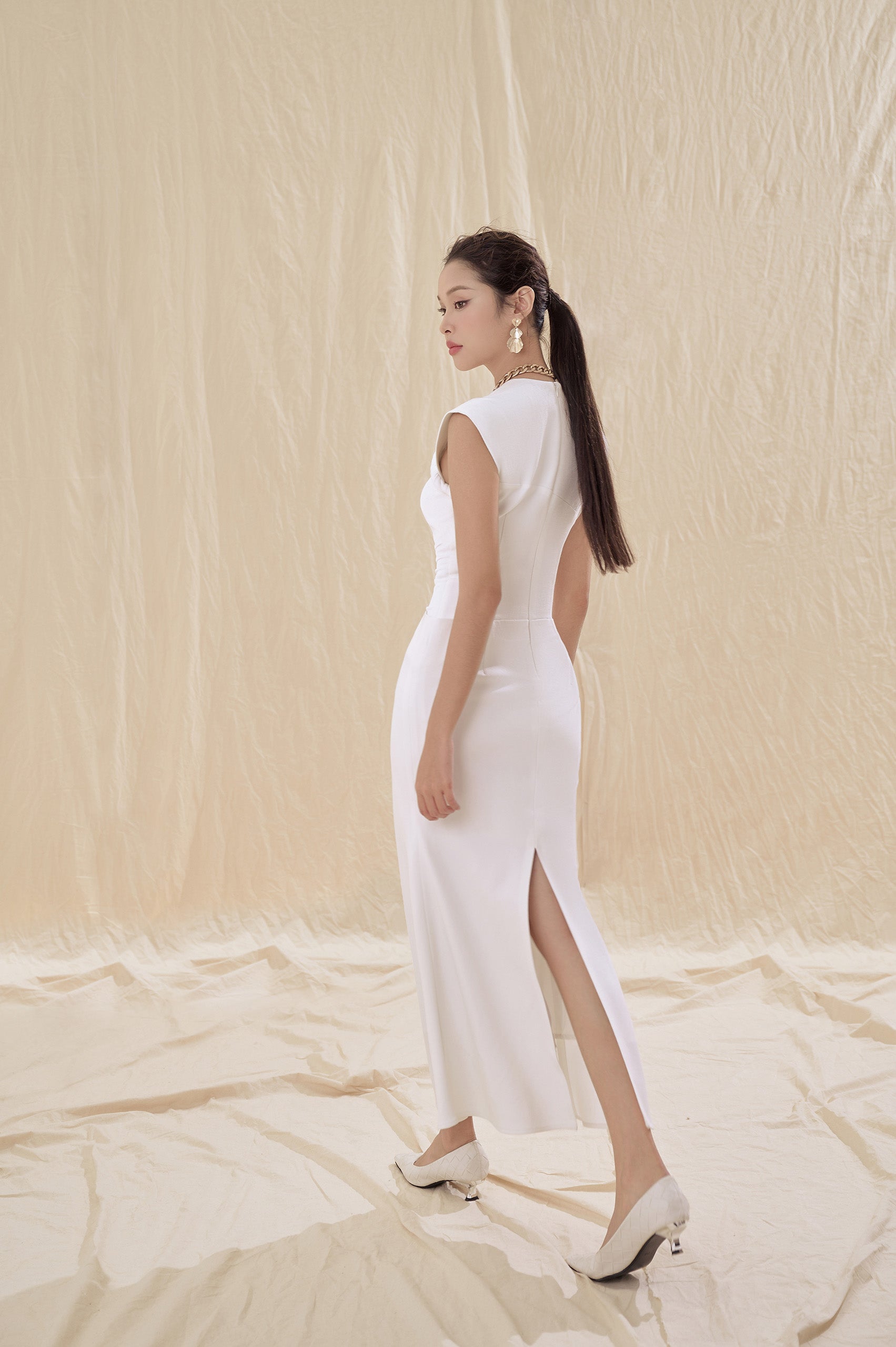Milana White Twisted Dress image 6