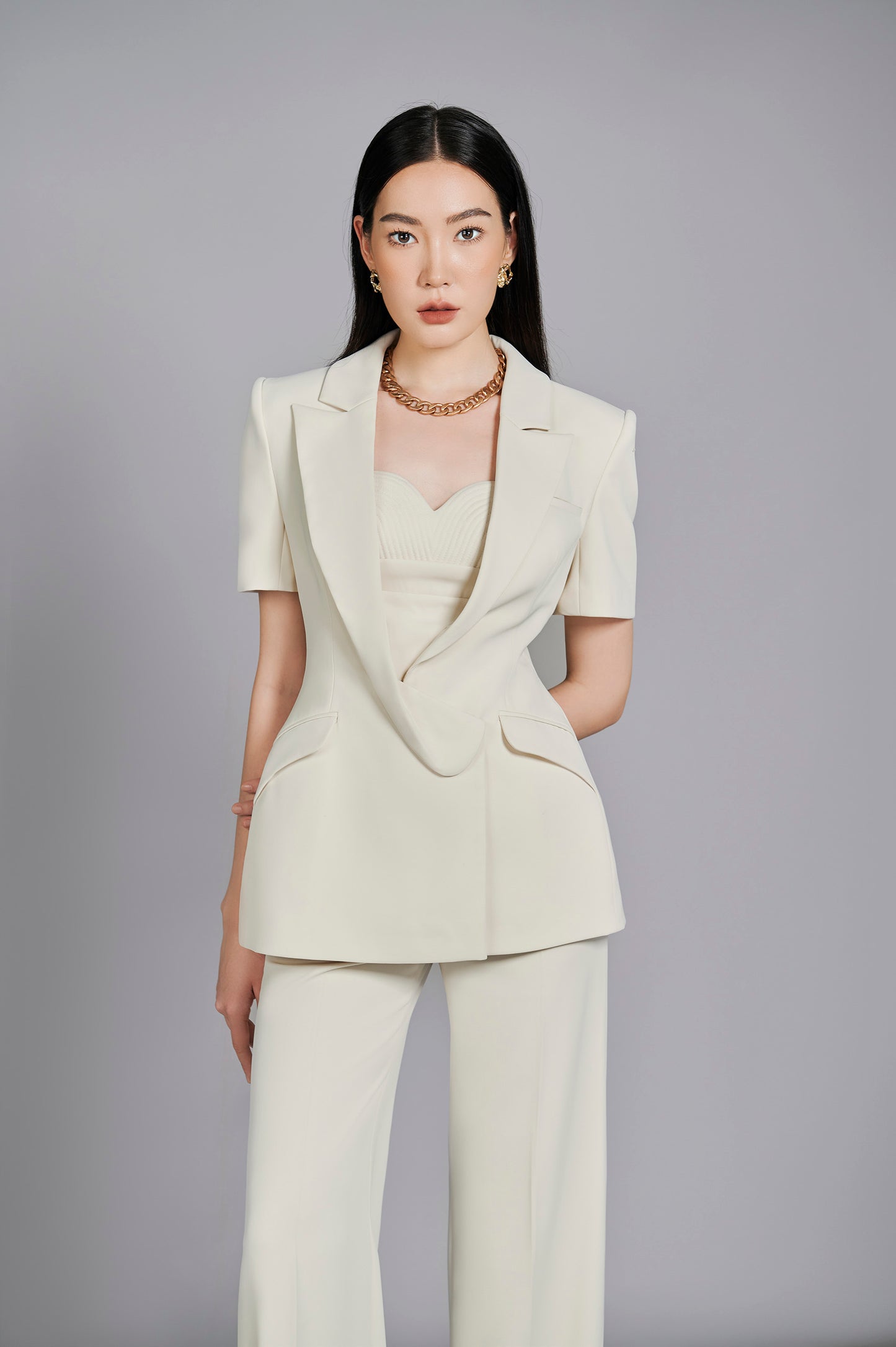 Parker Asymmetrical Lapel Set Design