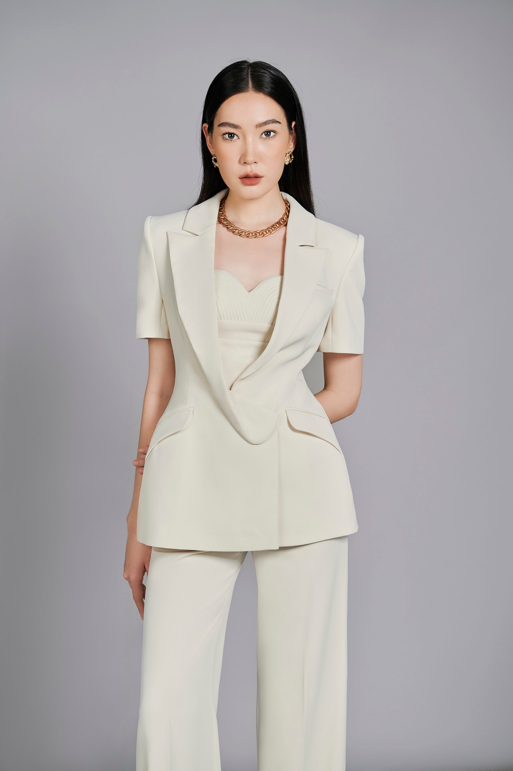 Parker Asymmetrical Lapel Set Design
