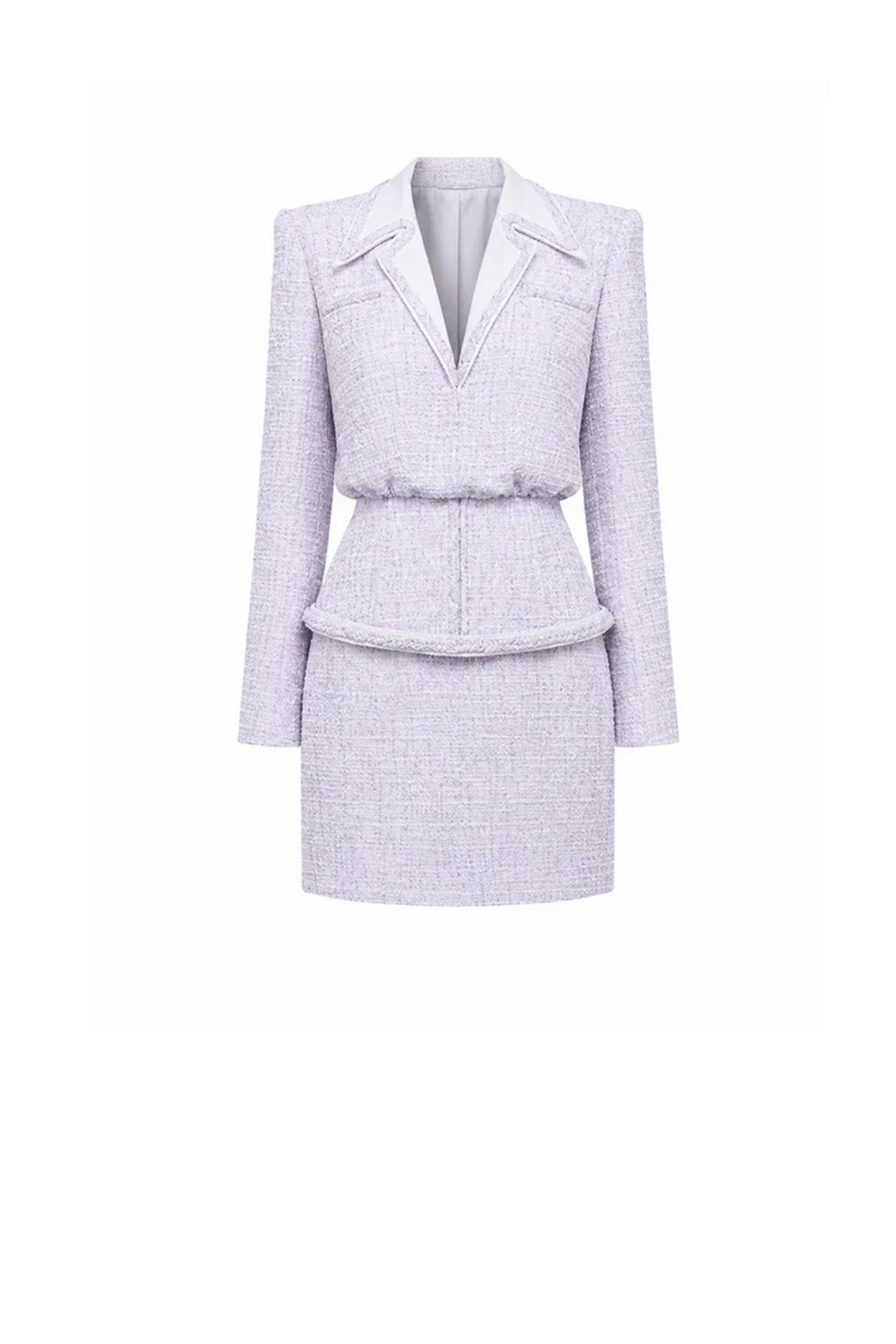 Cynthia Peplum Pointed Collar Dress
